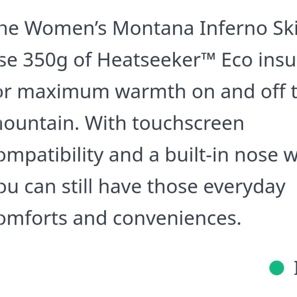 The‎ North Face Heated Montana Inferno Etip Glove- Black